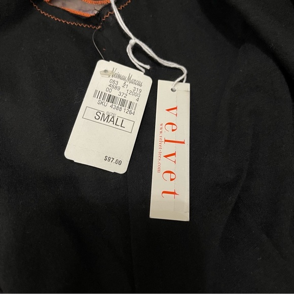 Velvet Black Sleeveless Tank Laser cut Top Size Small - Picture 2 of 9